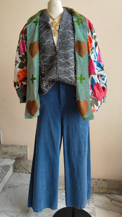 Giacca Boho con Tasche Laterali