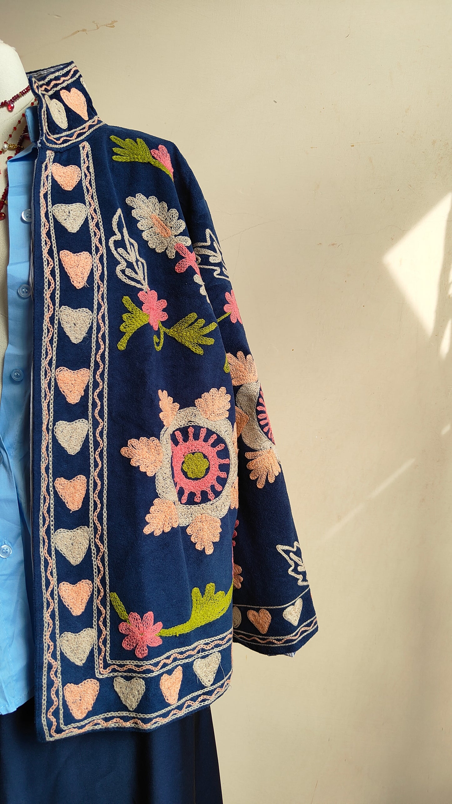 Giacca Boho con Tasche Laterali