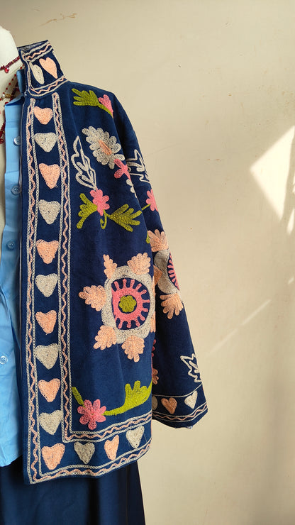 Giacca Boho con Tasche Laterali