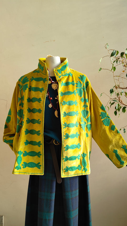 Giacca Boho con Tasche Laterali