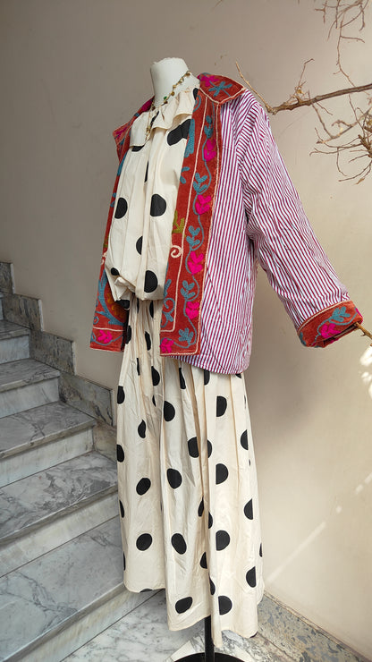 Giacca Boho con Tasche Laterali