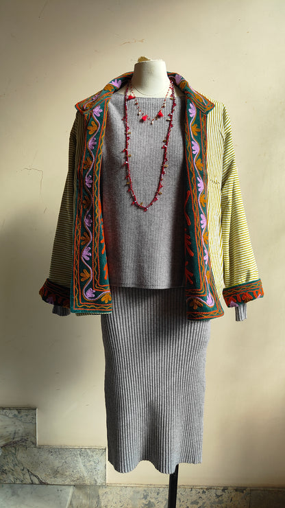 Giacca Boho con Tasche Laterali
