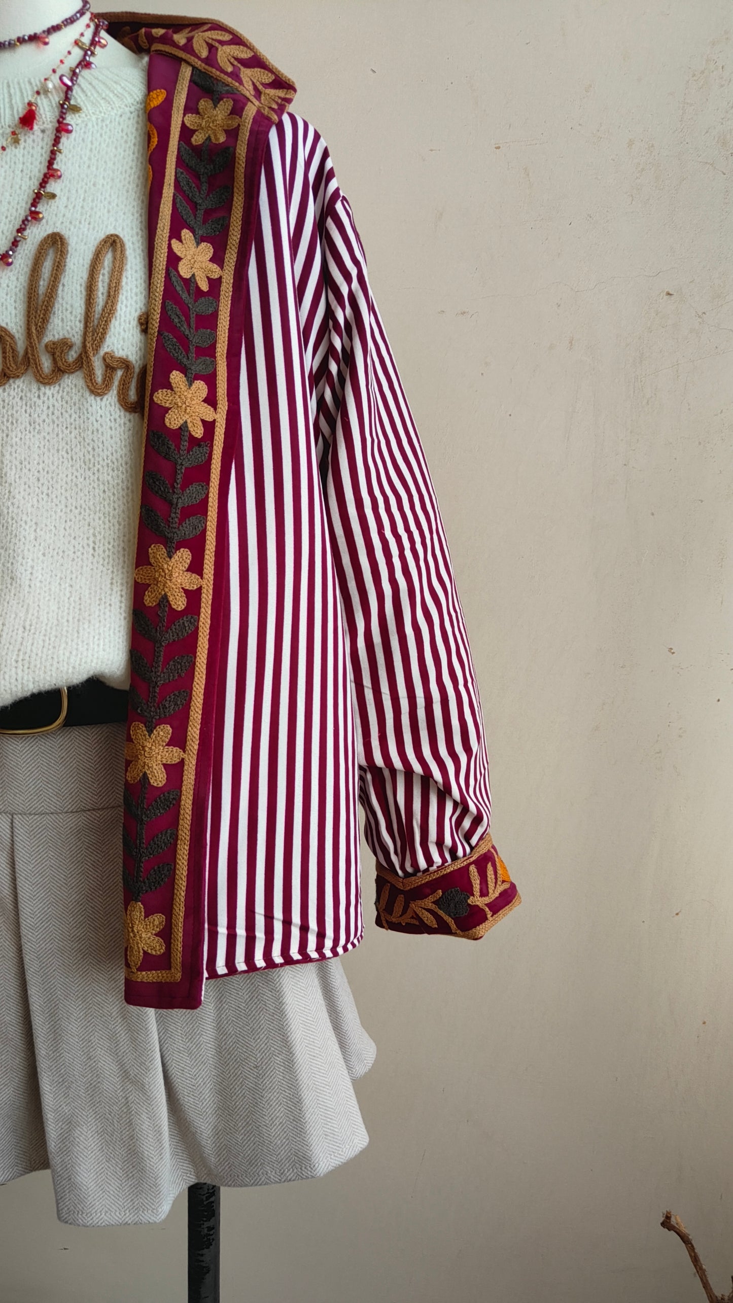 Giacca Boho con Tasche Laterali