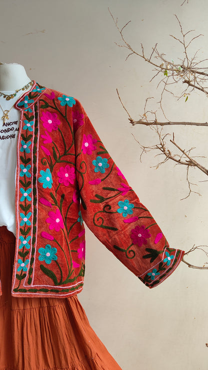 Giacca Boho con Tasche Laterali