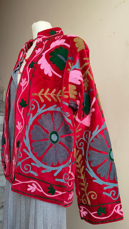 Giacca Boho con Tasche Laterali
