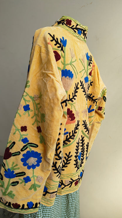 Giacca Boho con Tasche Laterali