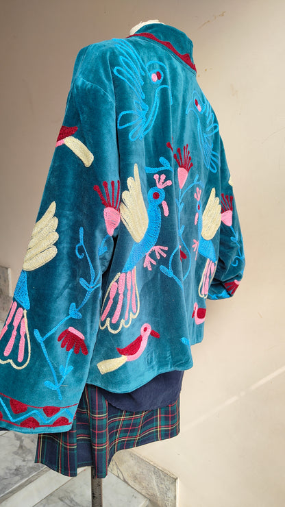 Giacca Boho con Tasche Laterali