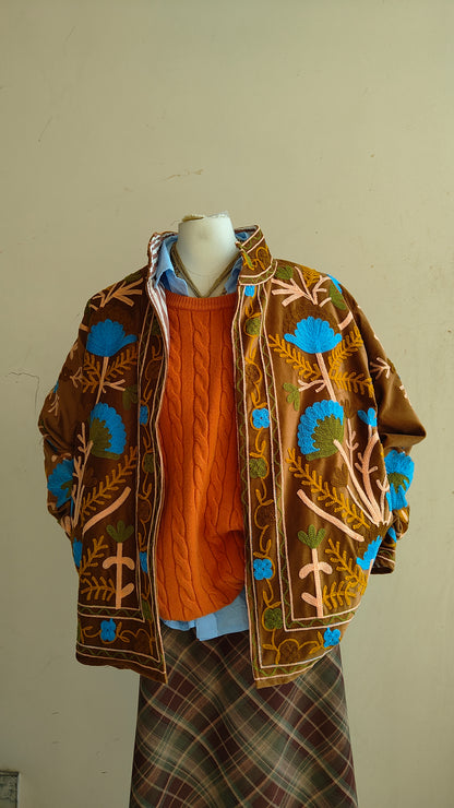 Giacca Boho con Tasche Laterali
