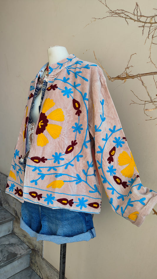 Giacca Boho con Tasche Laterali