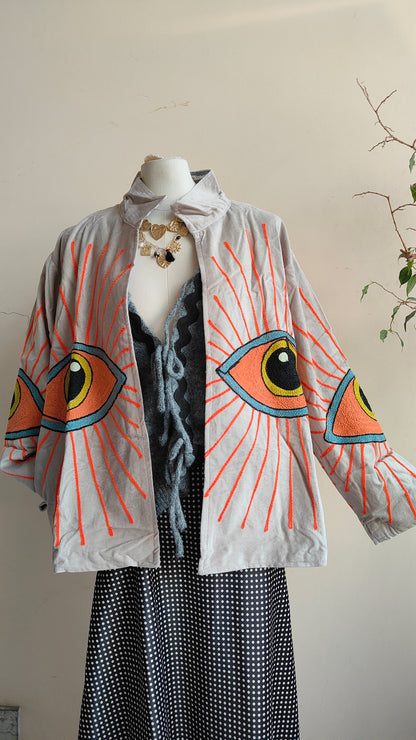 Giacca Boho con Tasche Laterali