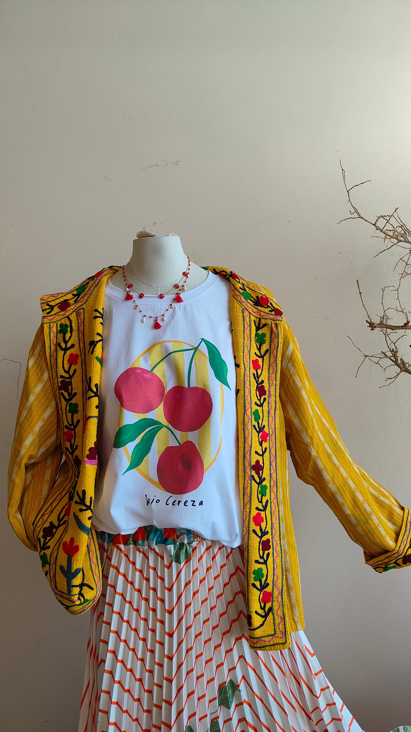 Giacca Boho tasche Canapa