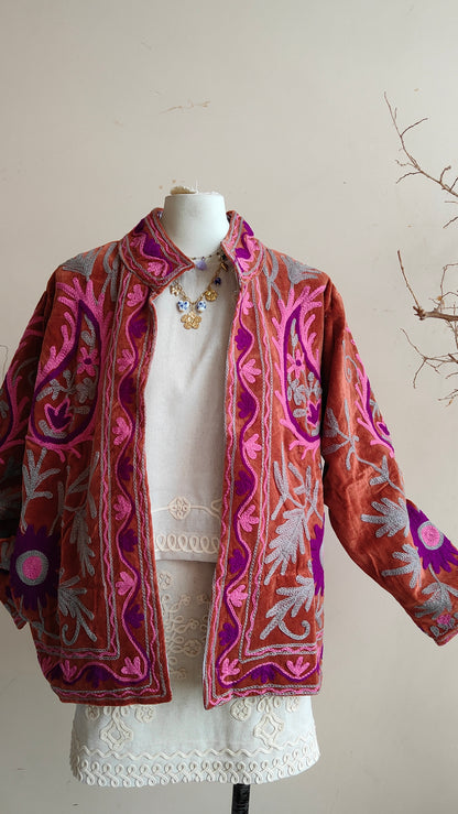 Giacca Boho con Tasche Laterali