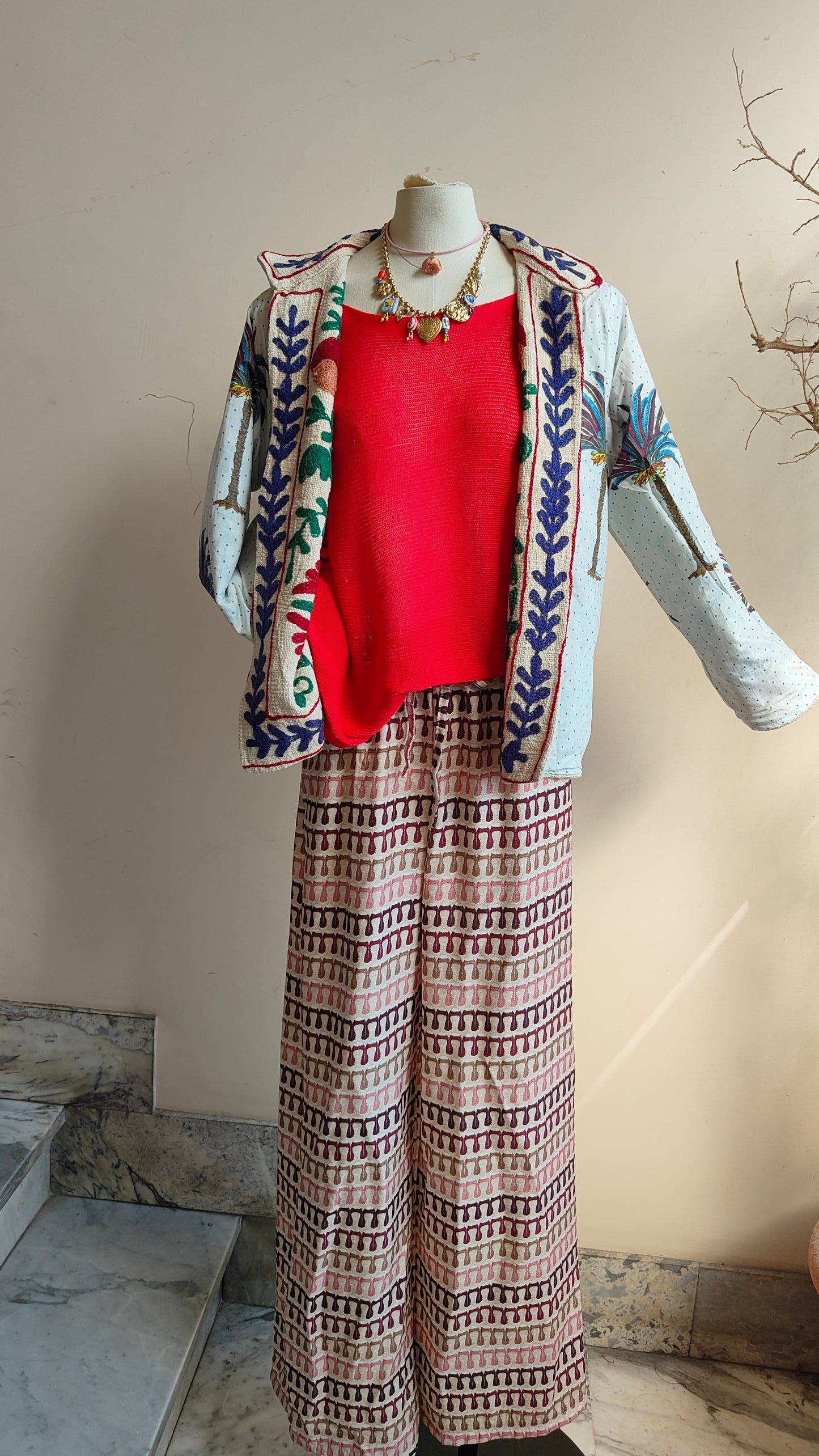 Giacca Boho tasche Canapa