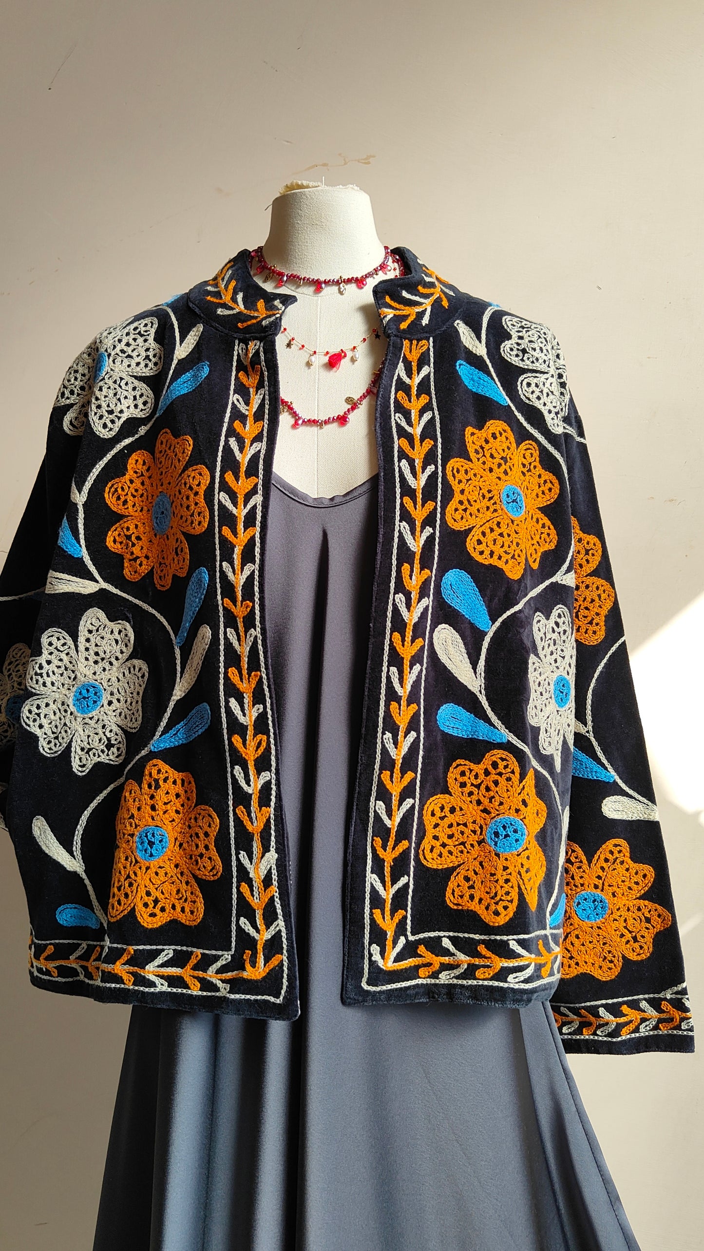 Giacca Boho con Tasche Laterali