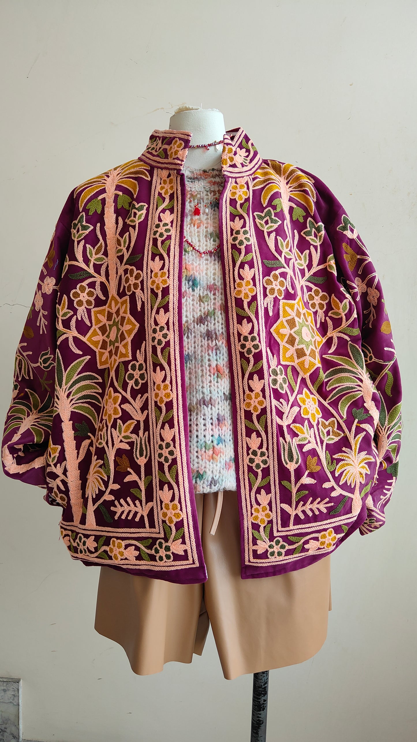 Giacca Boho con Tasche Laterali