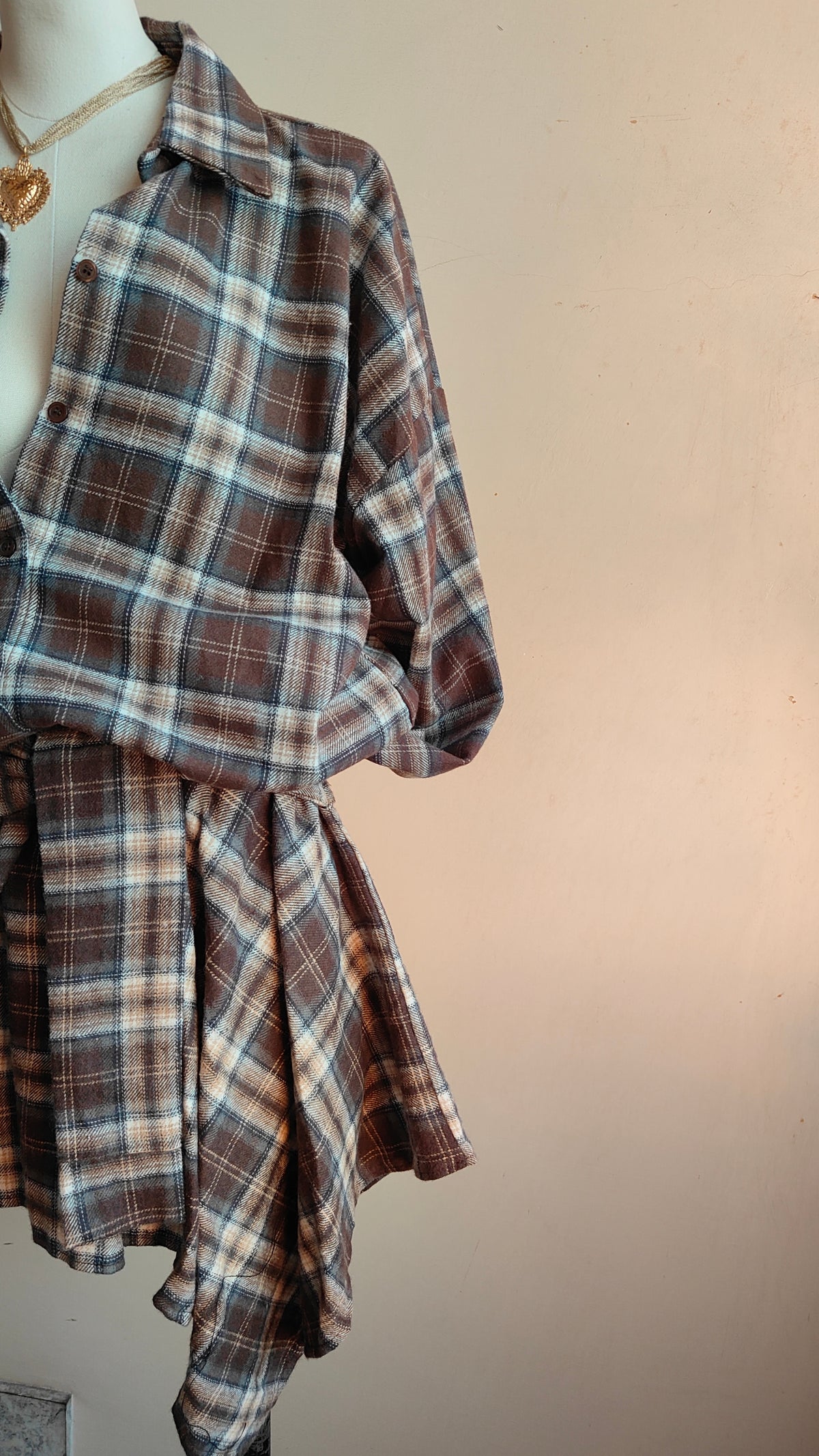 COMPLETO CHECK – CAMICIA & GONNA ASIMMETRICA
