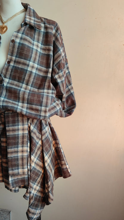 COMPLETO CHECK – CAMICIA & GONNA ASIMMETRICA