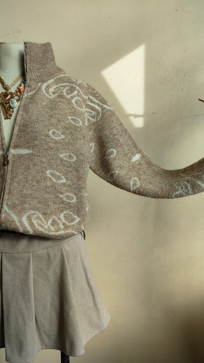 Cardigan Paisley Zip