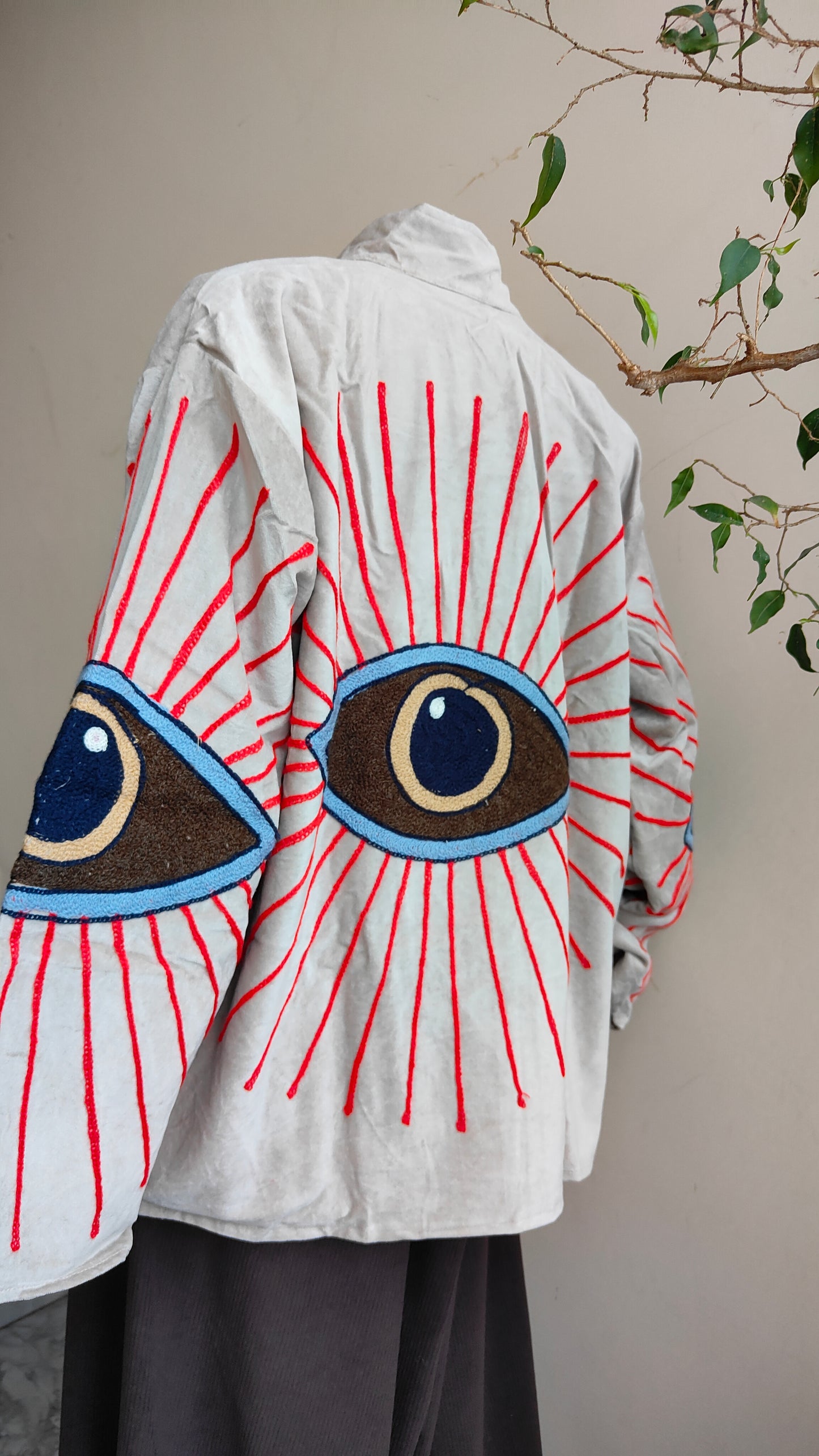 Giacca Boho con Tasche Laterali