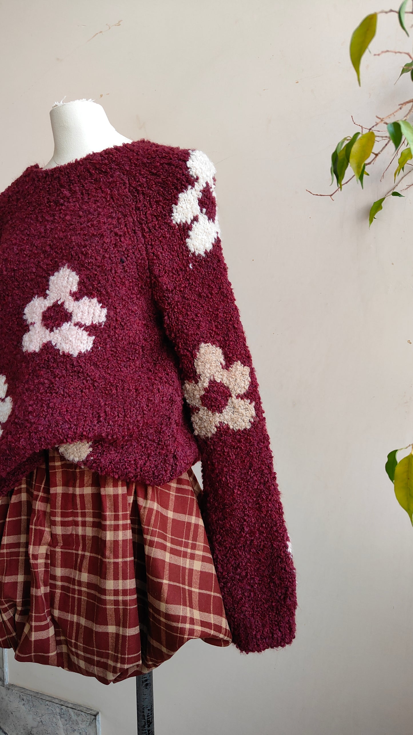 Pullover Teddy fiori