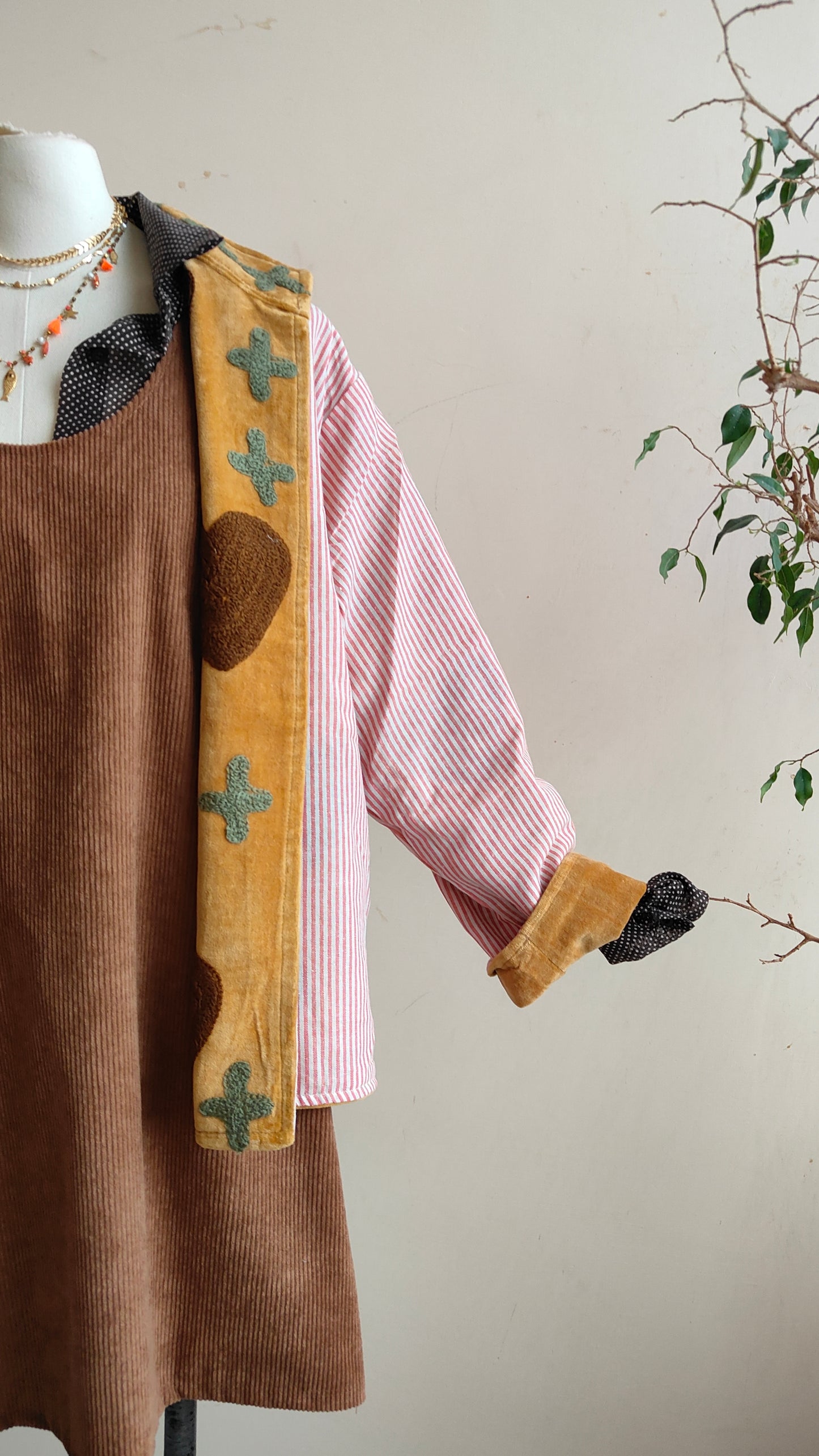 Giacca Boho con Tasche Laterali