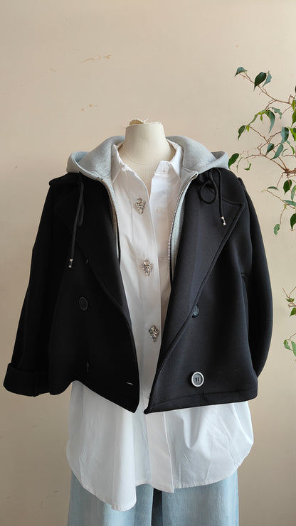 Giacca neoprene cappuccio