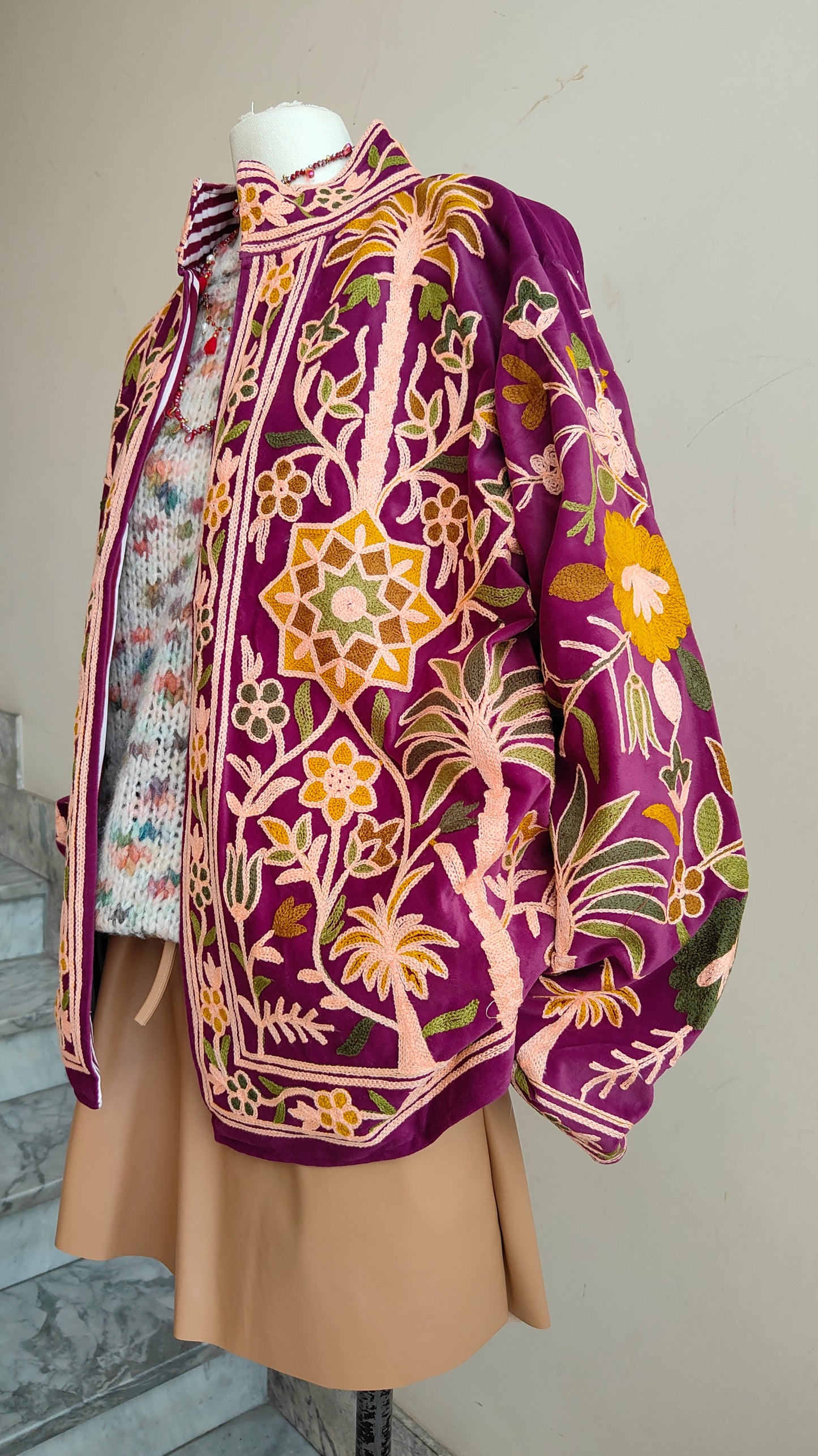 Giacca Boho con Tasche Laterali