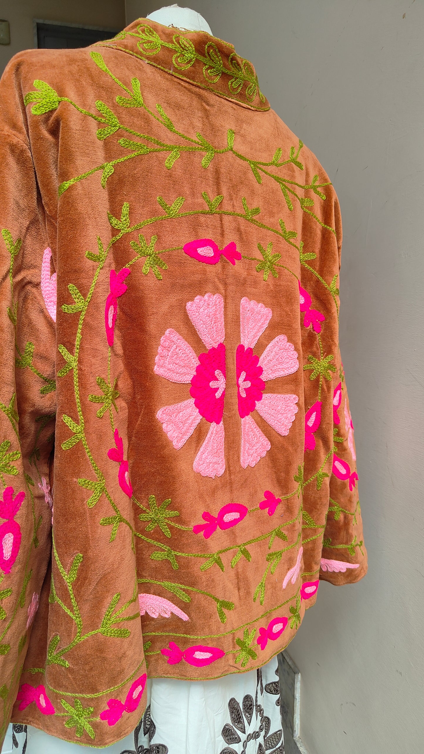 Giacca Boho con Tasche Laterali