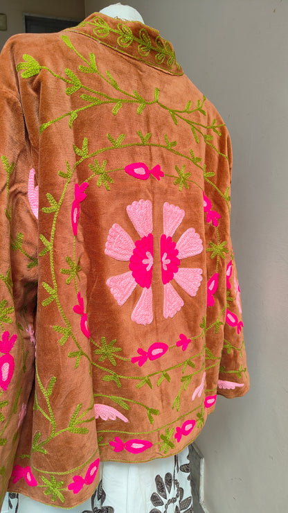 Giacca Boho con Tasche Laterali