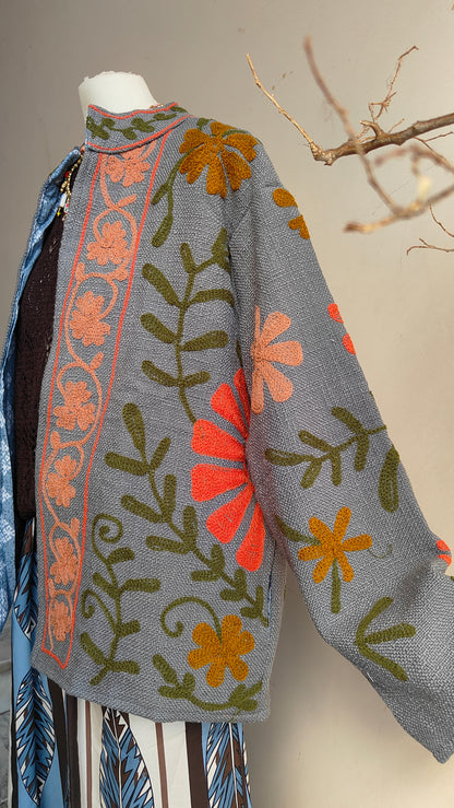 Giacca Boho tasche Canapa