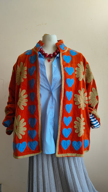 Giacca Boho con Tasche Laterali