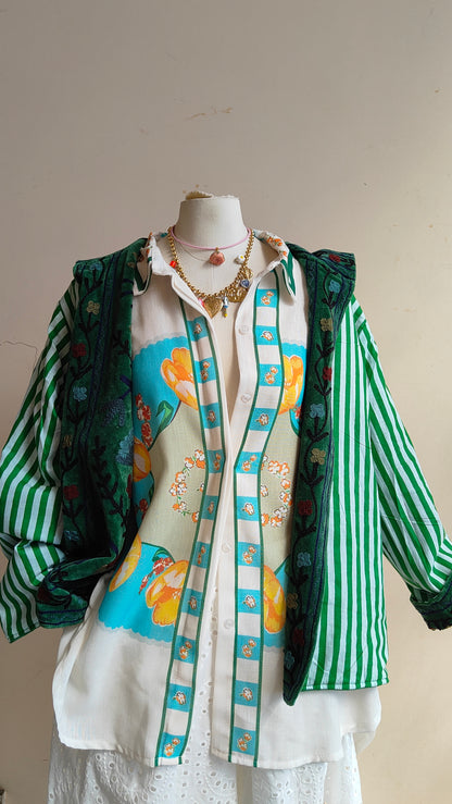 Giacca Boho con Tasche Laterali