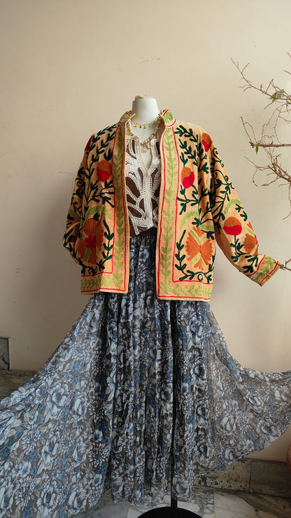 Giacca Boho con Tasche Laterali