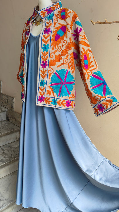 Giacca Boho con Tasche Laterali