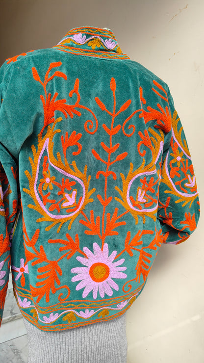 Giacca Boho con Tasche Laterali
