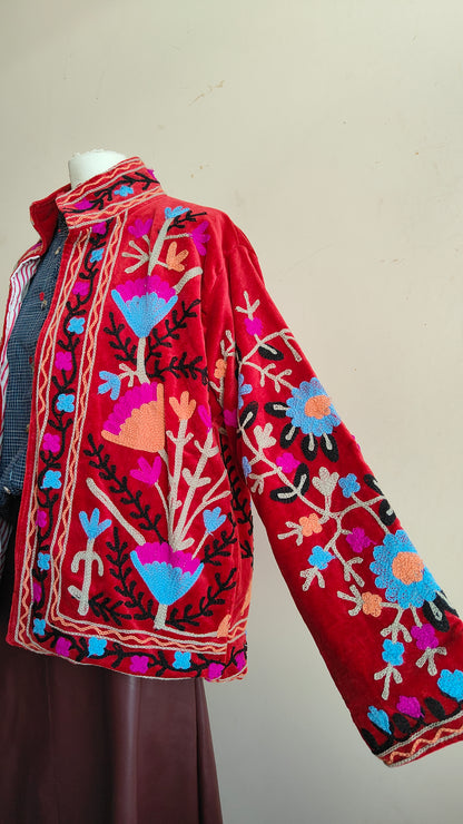 Giacca Boho con Tasche Laterali