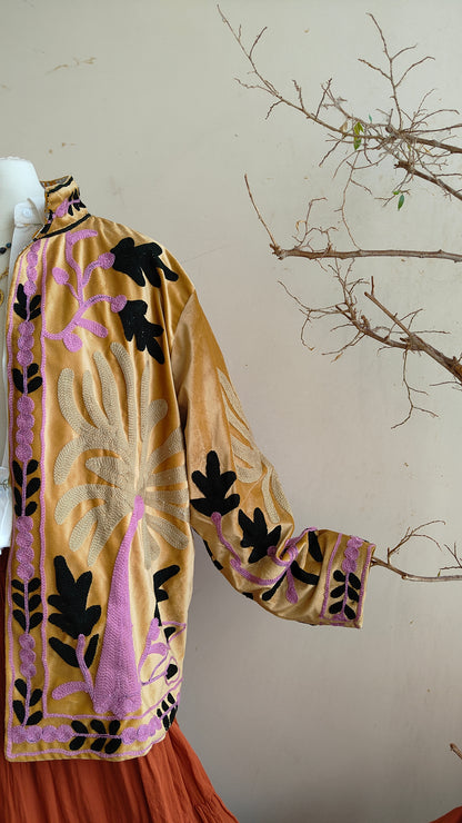 Giacca Boho con Tasche Laterali