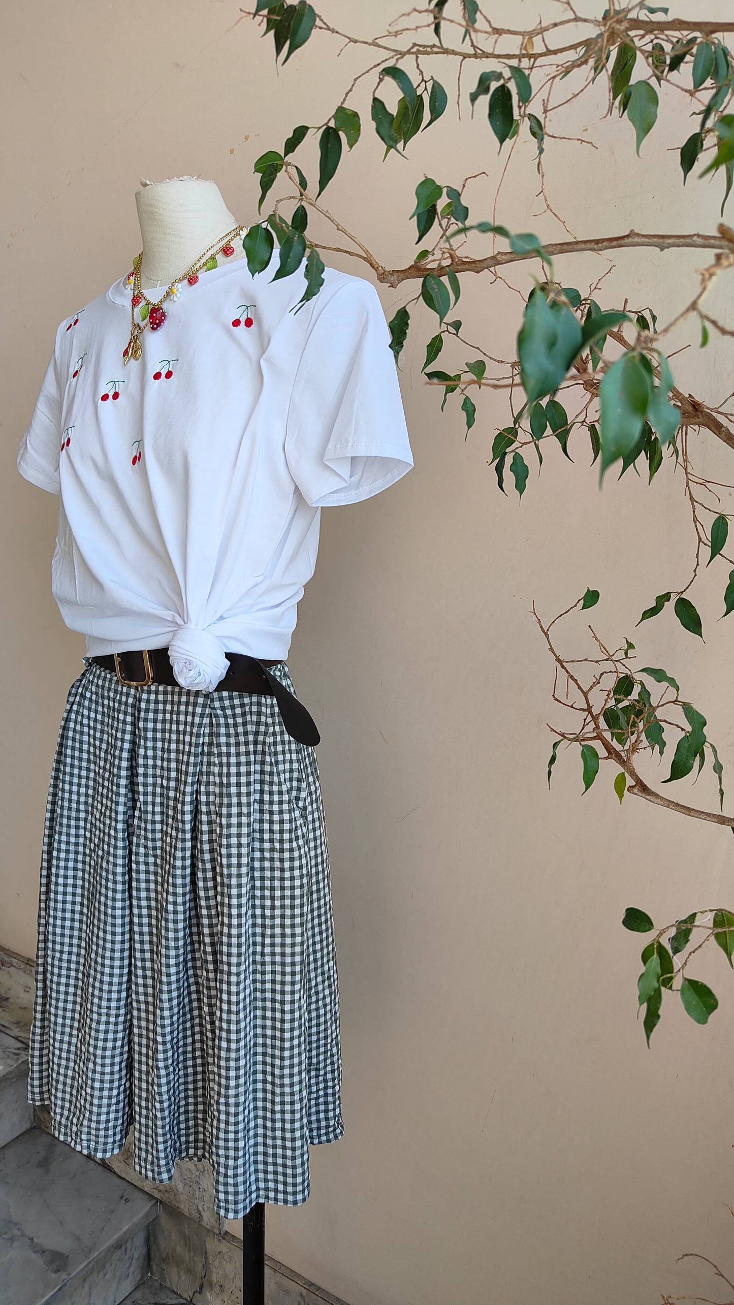 Gonna Pantalone Vichy Romance