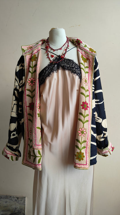 Giacca Boho con Tasche Laterali
