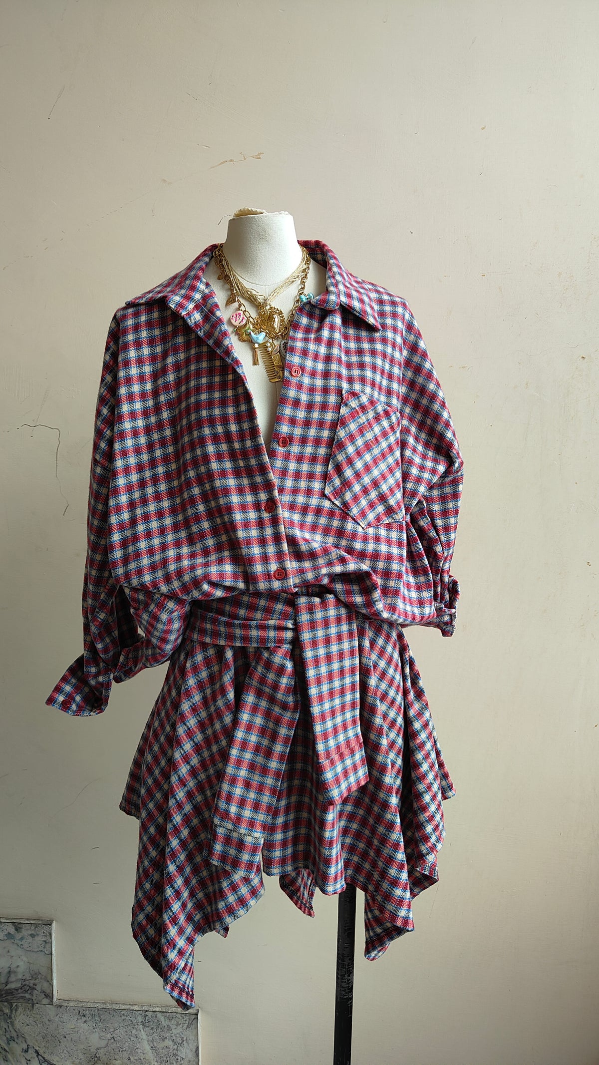 COMPLETO CHECK – CAMICIA & GONNA ASIMMETRICA