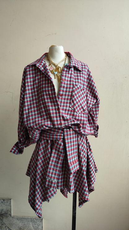 COMPLETO CHECK – CAMICIA & GONNA ASIMMETRICA