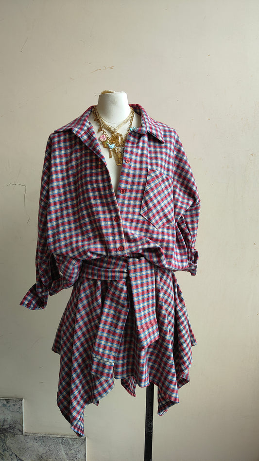 COMPLETO CHECK – CAMICIA & GONNA ASIMMETRICA