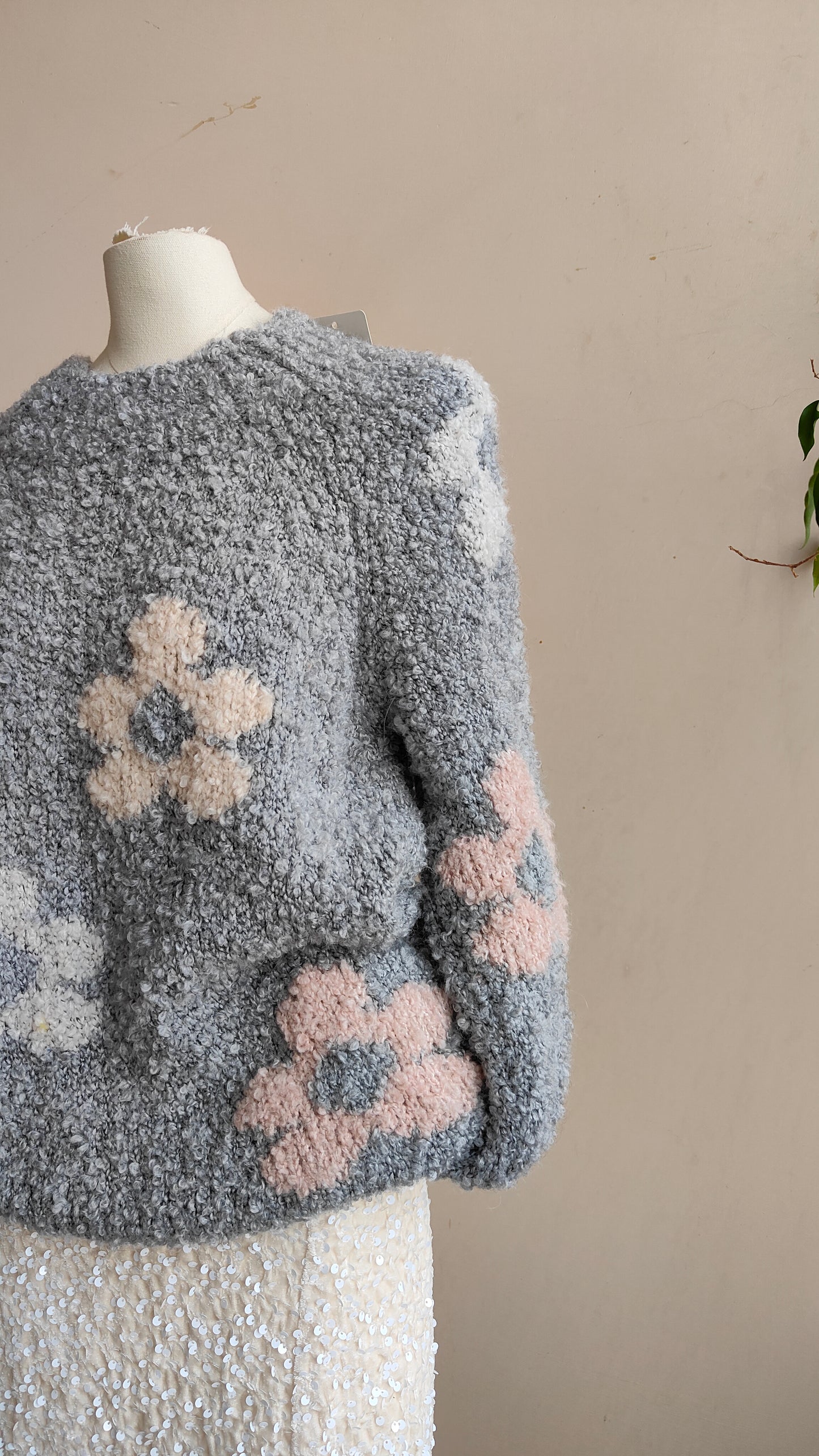 Pullover Teddy fiori