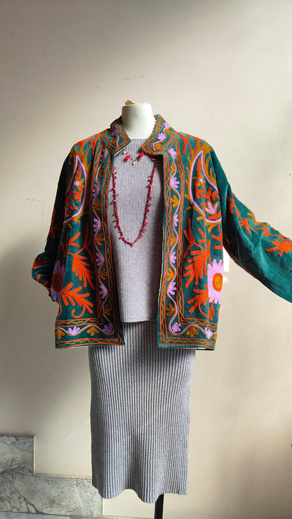 Giacca Boho con Tasche Laterali