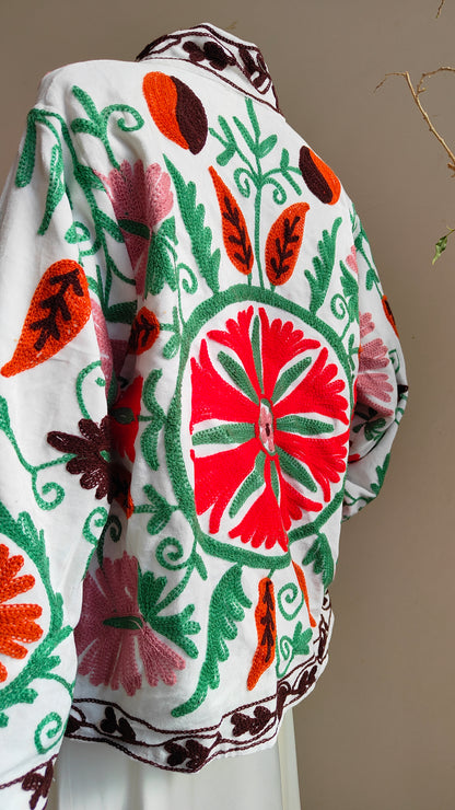 Giacca Boho con Tasche Laterali