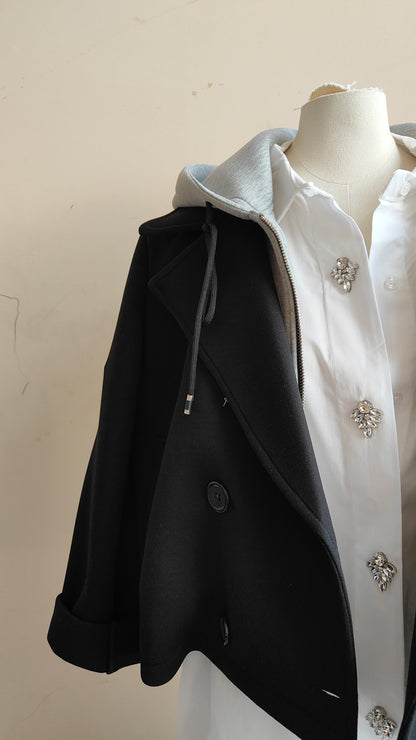 Giacca neoprene cappuccio