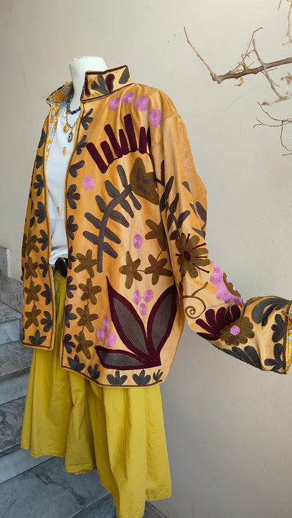 Giacca Boho con Tasche Laterali