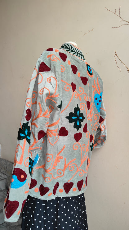 Giacca Boho con Tasche Laterali