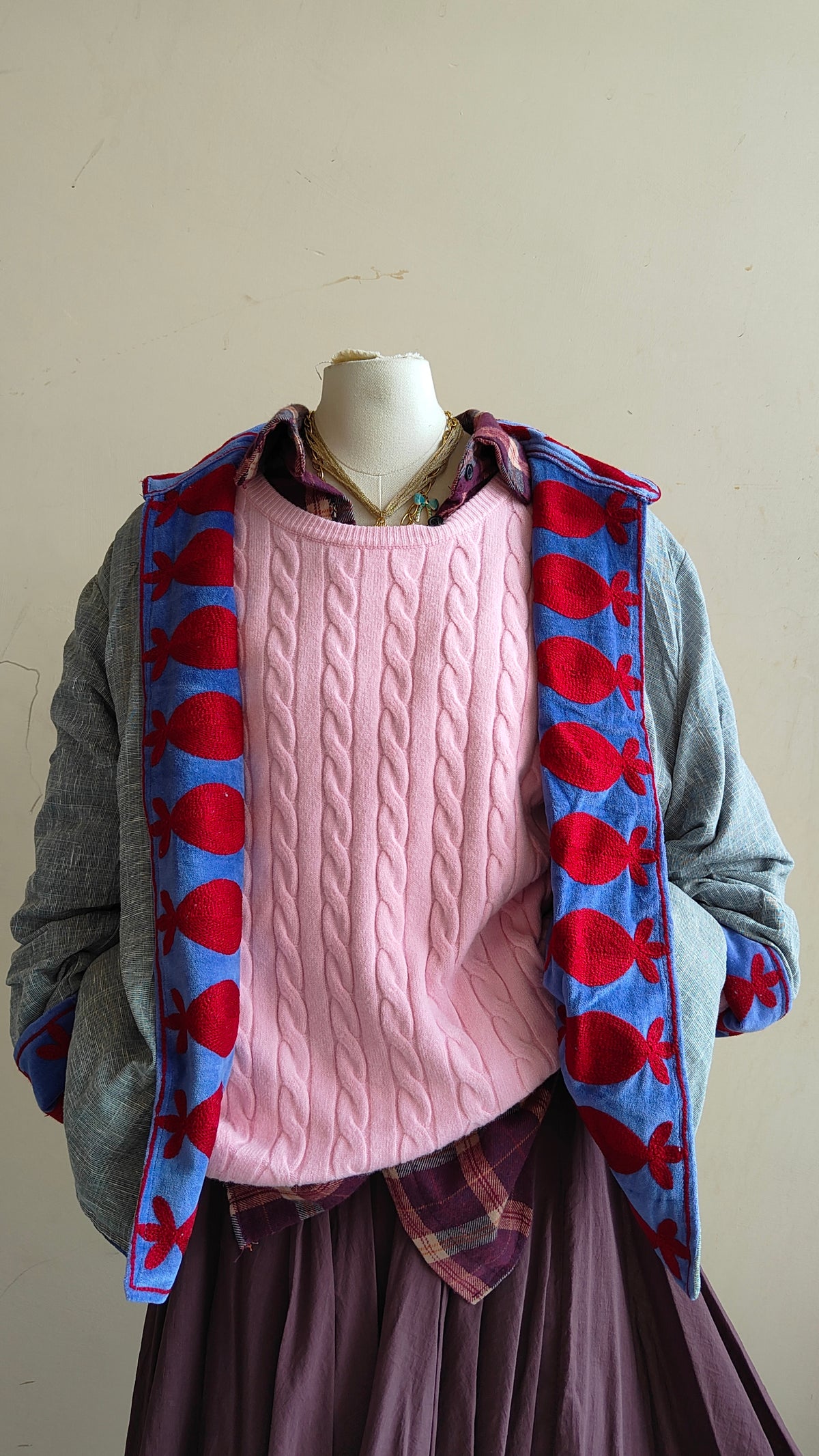 Giacca Boho con Tasche Laterali