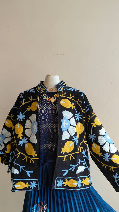 Giacca Boho con Tasche Laterali